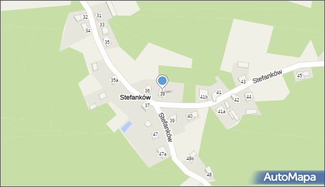 Stefanków, Stefanków, 38, mapa Stefanków