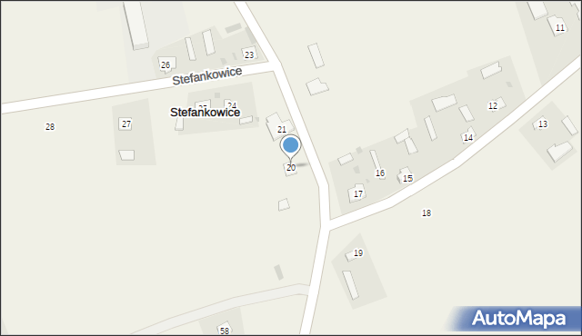 Stefankowice, Stefankowice, 20, mapa Stefankowice