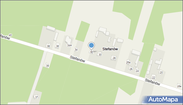 Stefanów, Stefanów, 32, mapa Stefanów