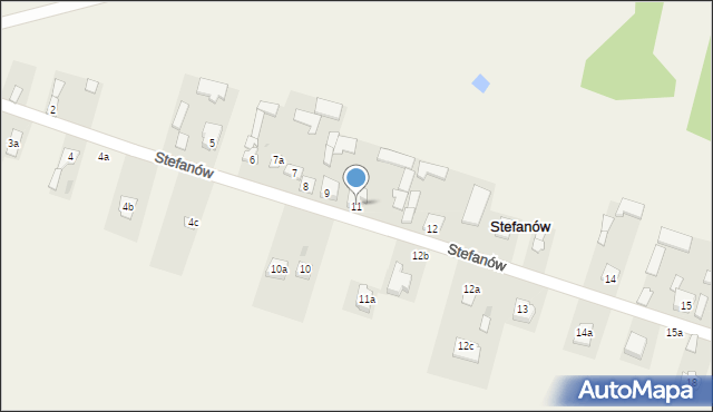 Stefanów, Stefanów, 11, mapa Stefanów