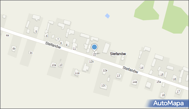 Stefanów, Stefanów, 12, mapa Stefanów