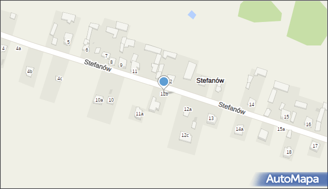 Stefanów, Stefanów, 12b, mapa Stefanów