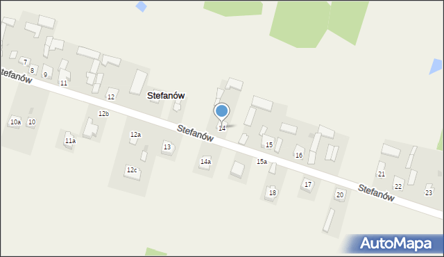 Stefanów, Stefanów, 14, mapa Stefanów