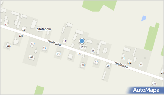 Stefanów, Stefanów, 15, mapa Stefanów