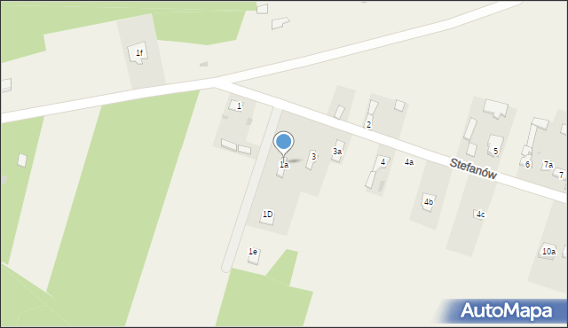 Stefanów, Stefanów, 1a, mapa Stefanów