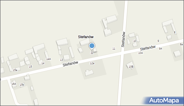 Stefanów, Stefanów, 12, mapa Stefanów