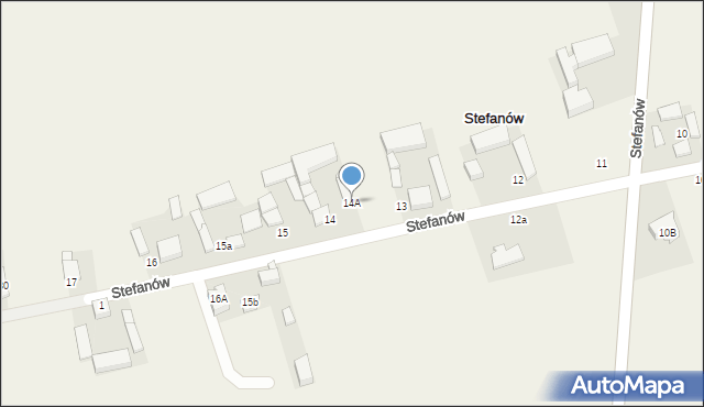 Stefanów, Stefanów, 14A, mapa Stefanów