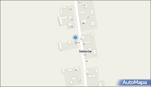 Stefanów, Stefanów, 25, mapa Stefanów