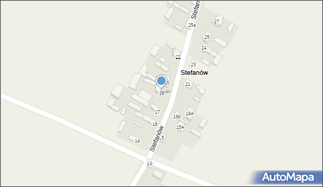 Stefanów, Stefanów, 19, mapa Stefanów