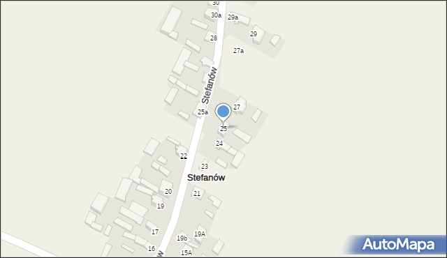 Stefanów, Stefanów, 25, mapa Stefanów