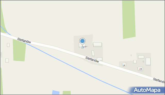 Stefanów, Stefanów, 13, mapa Stefanów