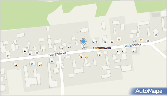 Stefanówka, Stefanówka, 25, mapa Stefanówka