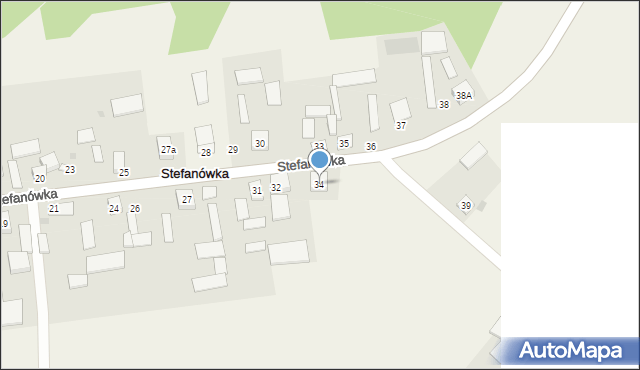 Stefanówka, Stefanówka, 34, mapa Stefanówka