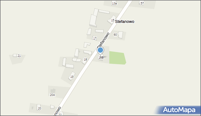 Stefanowo, Stefanowo, 18B, mapa Stefanowo