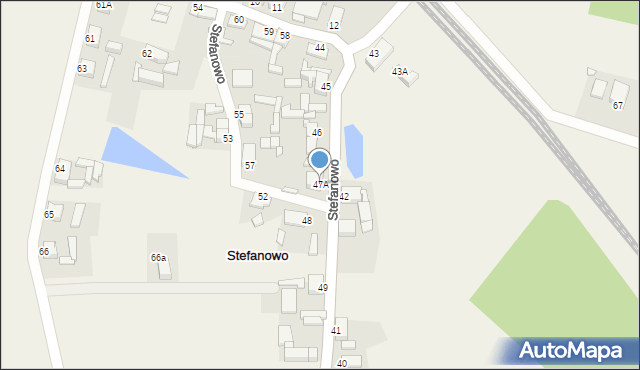 Stefanowo, Stefanowo, 47A, mapa Stefanowo