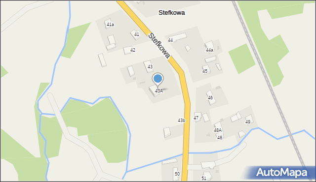 Stefkowa, Stefkowa, 43A, mapa Stefkowa