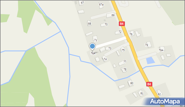 Stefkowa, Stefkowa, 74A, mapa Stefkowa