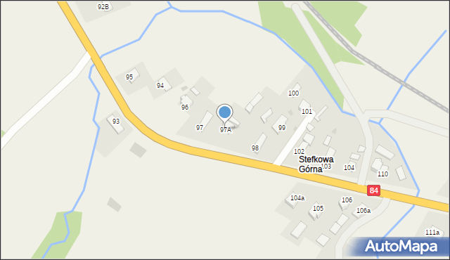 Stefkowa, Stefkowa, 97A, mapa Stefkowa