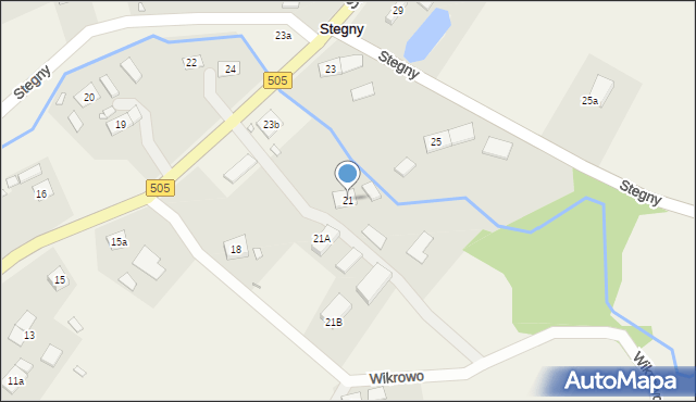 Stegny, Stegny, 21, mapa Stegny