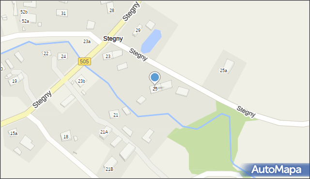 Stegny, Stegny, 25, mapa Stegny