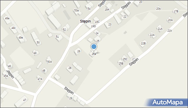 Stępin, Stępin, 26a, mapa Stępin