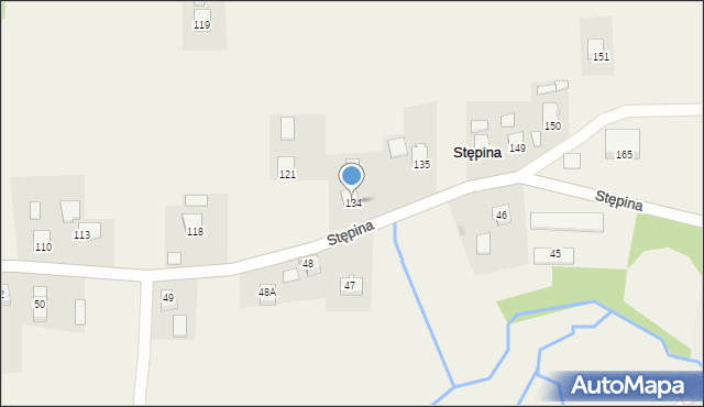 Stępina, Stępina, 134, mapa Stępina