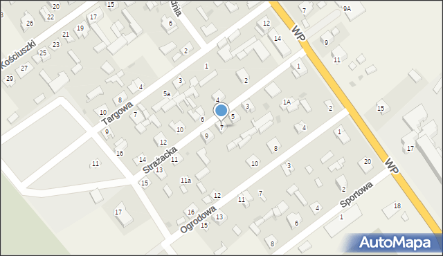 Sterdyń, Strażacka, 7, mapa Sterdyń
