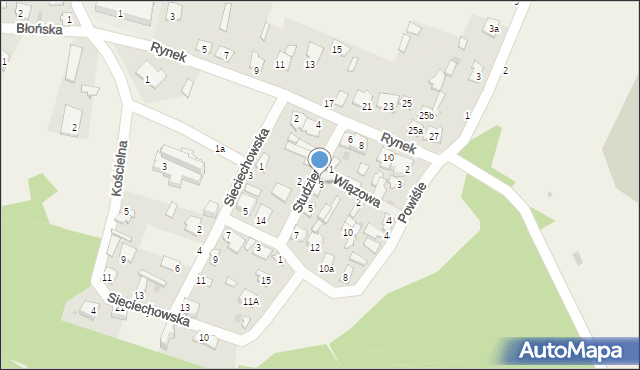 Stężyca, Studzienna, 3, mapa Stężyca