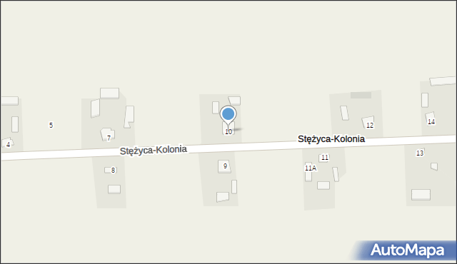 Stężyca-Kolonia, Stężyca-Kolonia, 10, mapa Stężyca-Kolonia