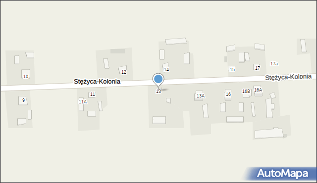 Stężyca-Kolonia, Stężyca-Kolonia, 13, mapa Stężyca-Kolonia