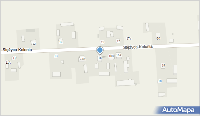 Stężyca-Kolonia, Stężyca-Kolonia, 16, mapa Stężyca-Kolonia