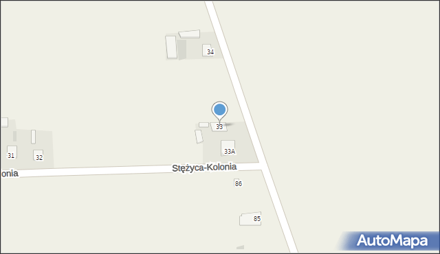 Stężyca-Kolonia, Stężyca-Kolonia, 33, mapa Stężyca-Kolonia