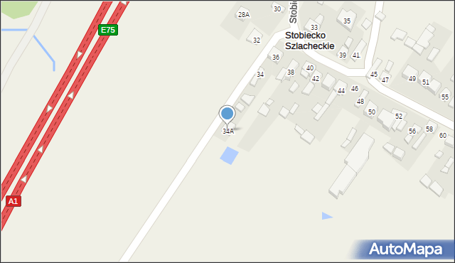 Stobiecko Szlacheckie, Stobiecko Szlacheckie, 34A, mapa Stobiecko Szlacheckie