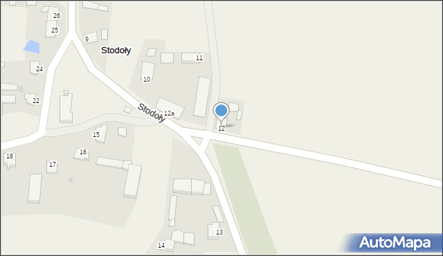 Stodoły, Stodoły, 12, mapa Stodoły