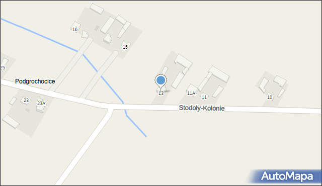 Stodoły-Kolonie, Stodoły-Kolonie, 13, mapa Stodoły-Kolonie