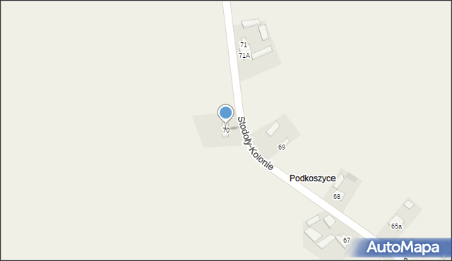 Stodoły-Kolonie, Stodoły-Kolonie, 70, mapa Stodoły-Kolonie