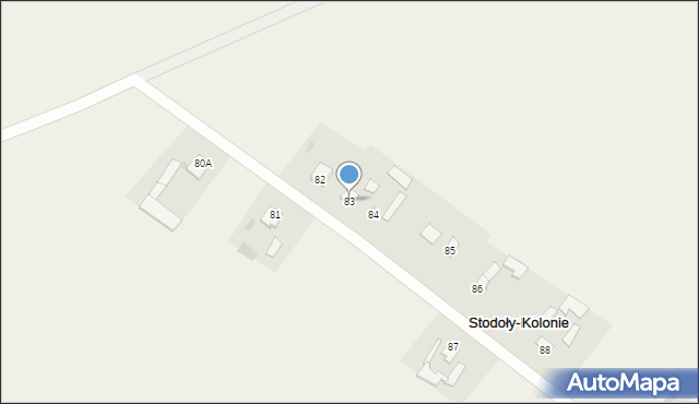 Stodoły-Kolonie, Stodoły-Kolonie, 83, mapa Stodoły-Kolonie