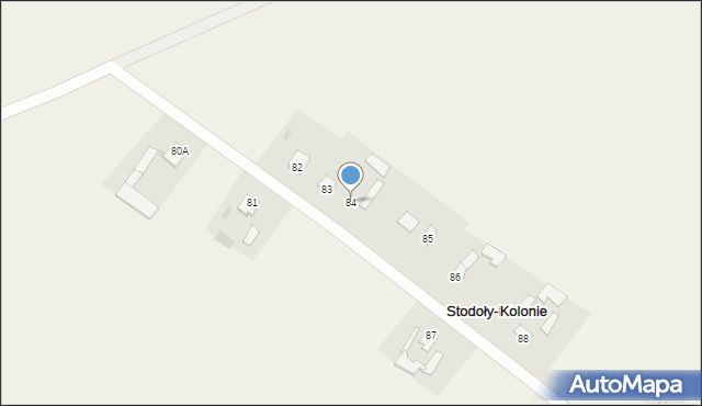 Stodoły-Kolonie, Stodoły-Kolonie, 84, mapa Stodoły-Kolonie