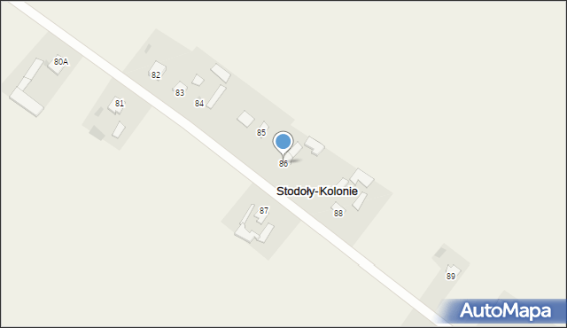 Stodoły-Kolonie, Stodoły-Kolonie, 86, mapa Stodoły-Kolonie