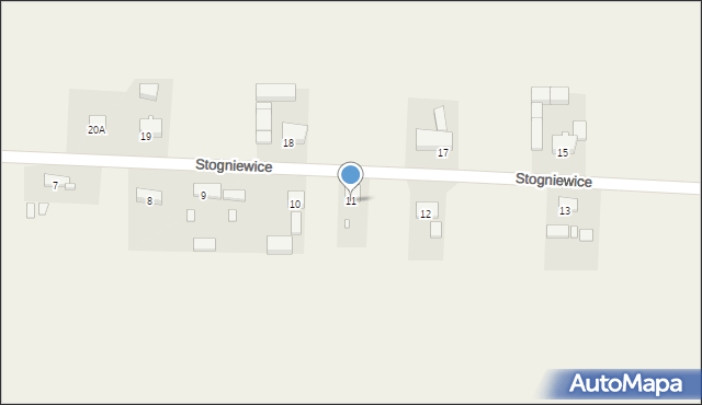 Stogniewice, Stogniewice, 11, mapa Stogniewice