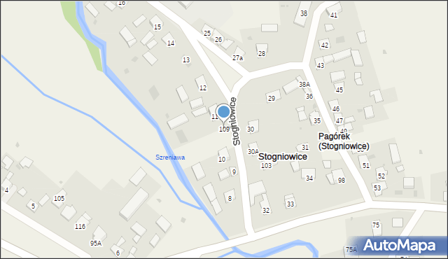 Stogniowice, Stogniowice, 109, mapa Stogniowice