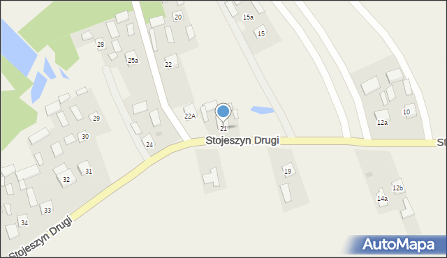 Stojeszyn Drugi, Stojeszyn Drugi, 21, mapa Stojeszyn Drugi