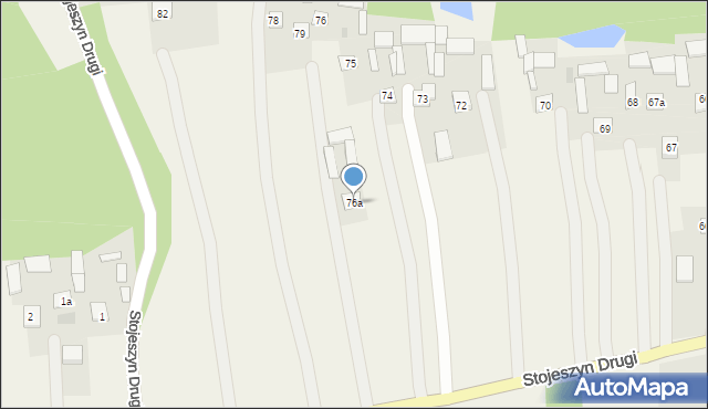 Stojeszyn Drugi, Stojeszyn Drugi, 76a, mapa Stojeszyn Drugi