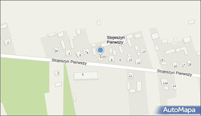 Stojeszyn Pierwszy, Stojeszyn Pierwszy, 7, mapa Stojeszyn Pierwszy