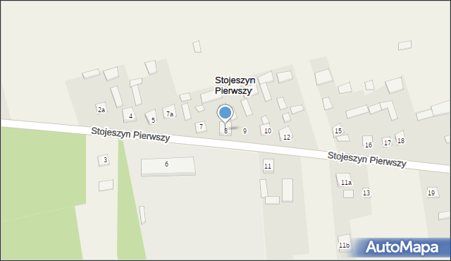 Stojeszyn Pierwszy, Stojeszyn Pierwszy, 8, mapa Stojeszyn Pierwszy