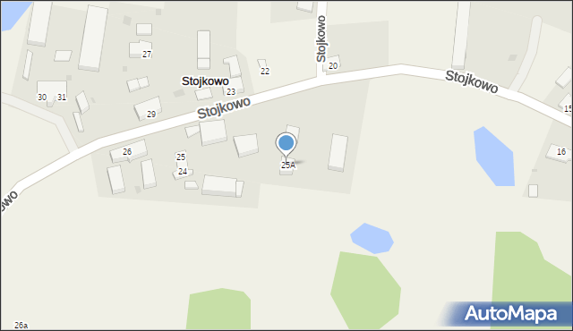 Stojkowo, Stojkowo, 25A, mapa Stojkowo