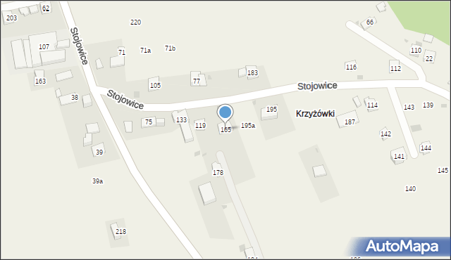Stojowice, Stojowice, 165, mapa Stojowice