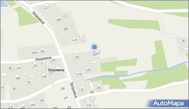 Stojowice, Stojowice, 210, mapa Stojowice