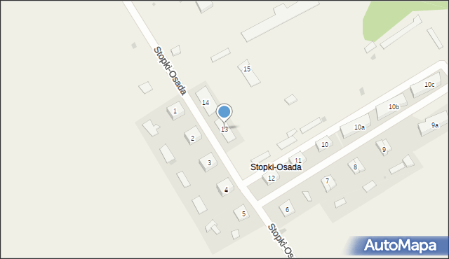 Stopki-Osada, Stopki-Osada, 13, mapa Stopki-Osada