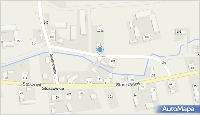 Stoszowice, Stoszowice, 107, mapa Stoszowice